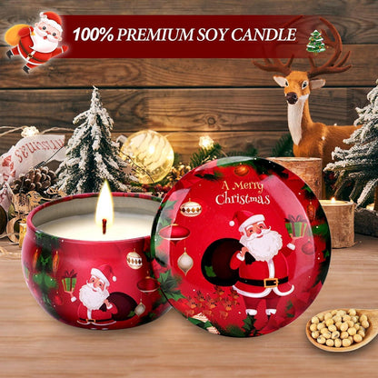 Weihnachtsduftkerzen-Set 12er Pack | Sojawachs Aromatherapie Geschenk