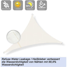 Wasserdichtes Sonnensegel Creme 4x4m UV-Schutz 95% für Garten