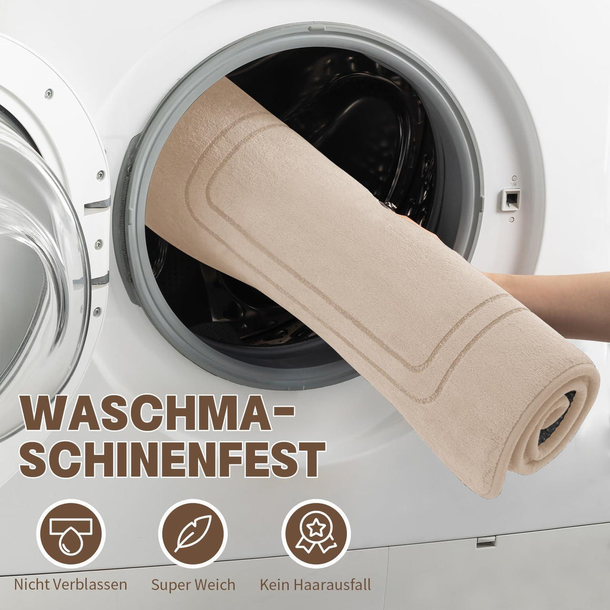 Weiches Badezimmerteppich Set 2-teilig mit Memory-Schaum