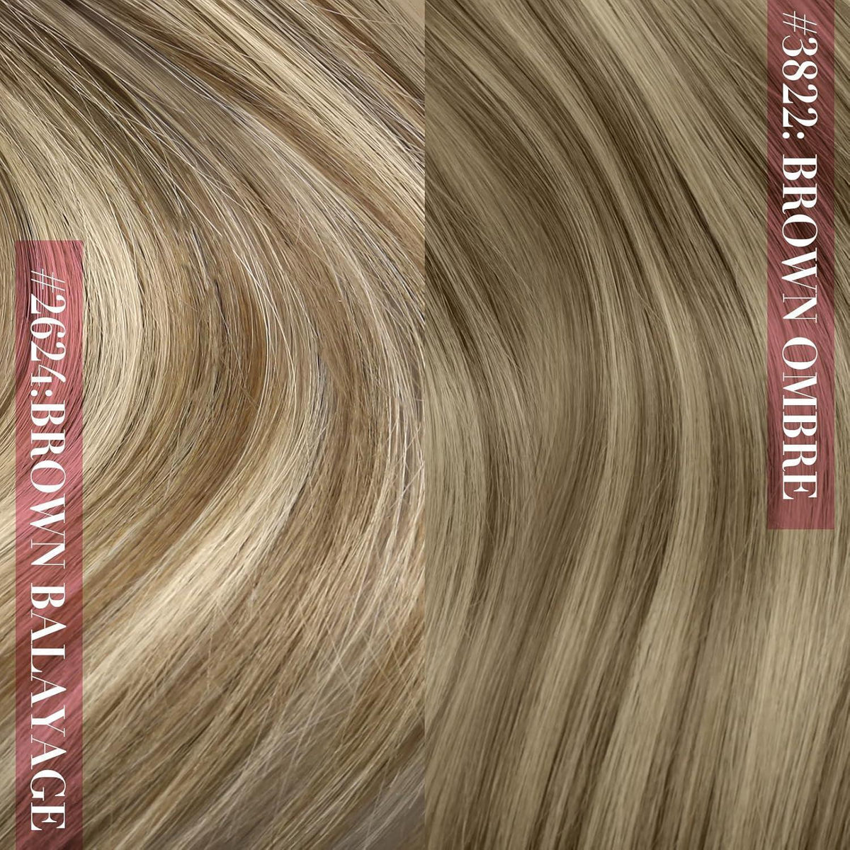 Clip-in Echthaar Extensions Braun Blond 45cm – 135g