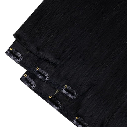 Echthaar Clip-in Extension Schwarz – 40cm, 135g