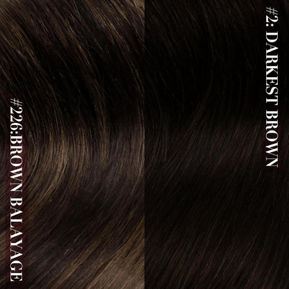 Echthaar Clip-in Extensions Ombre Braun 50cm - 150g