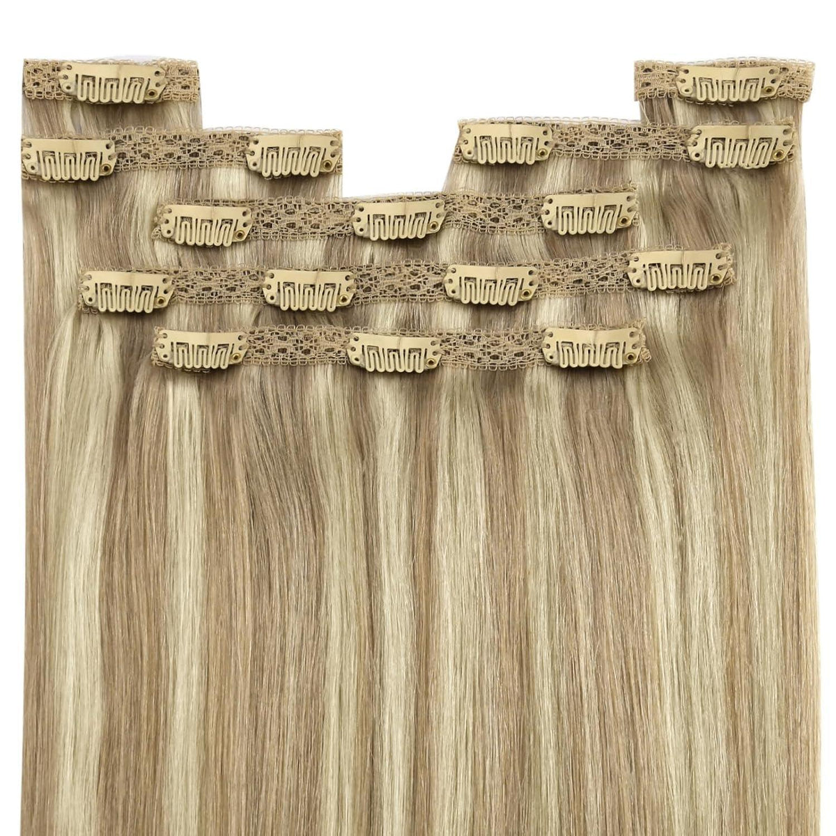 Echthaar Haarverlängerung 50cm – #16/22 – 1-Clip