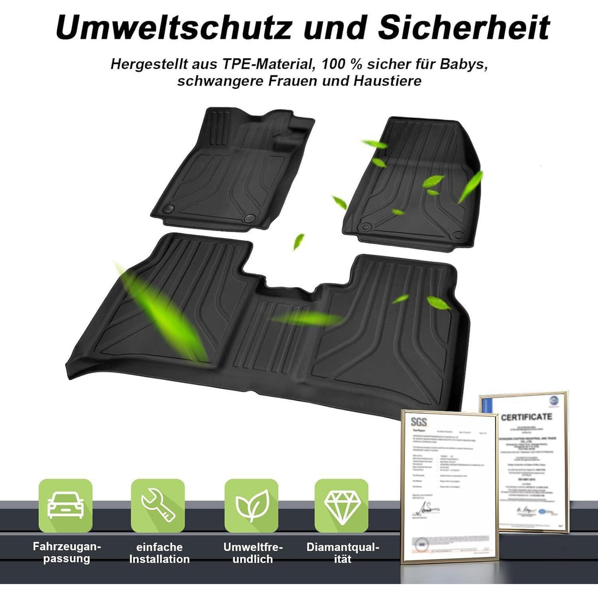 Fußmatten VW ID.7 2024-2026 | Passgenau, Kratzfest & Rutschfest