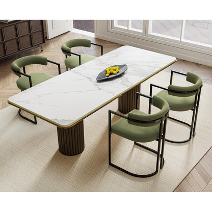 Samt Esszimmerstühle 2er Set – Modern & Bequem (Grün)
