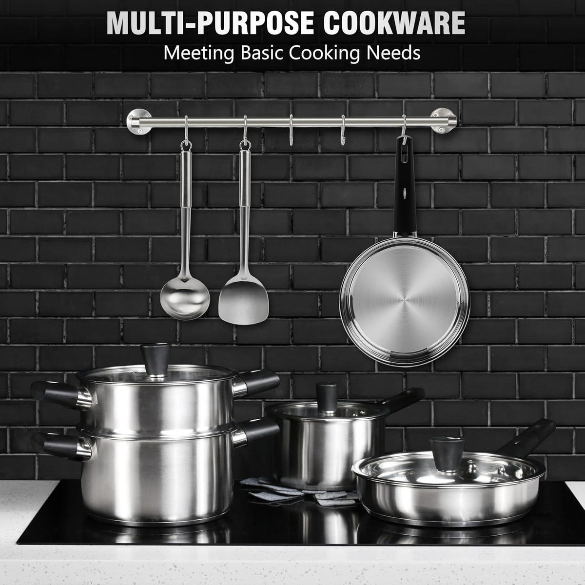 Edelstahl Topfset 14-teilig Induktion