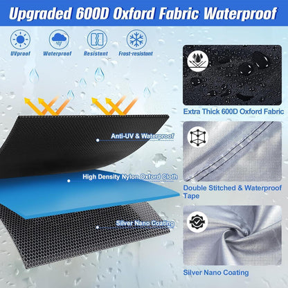 Motorradplane wasserdicht mit Side & Top Box (300x111x142cm)