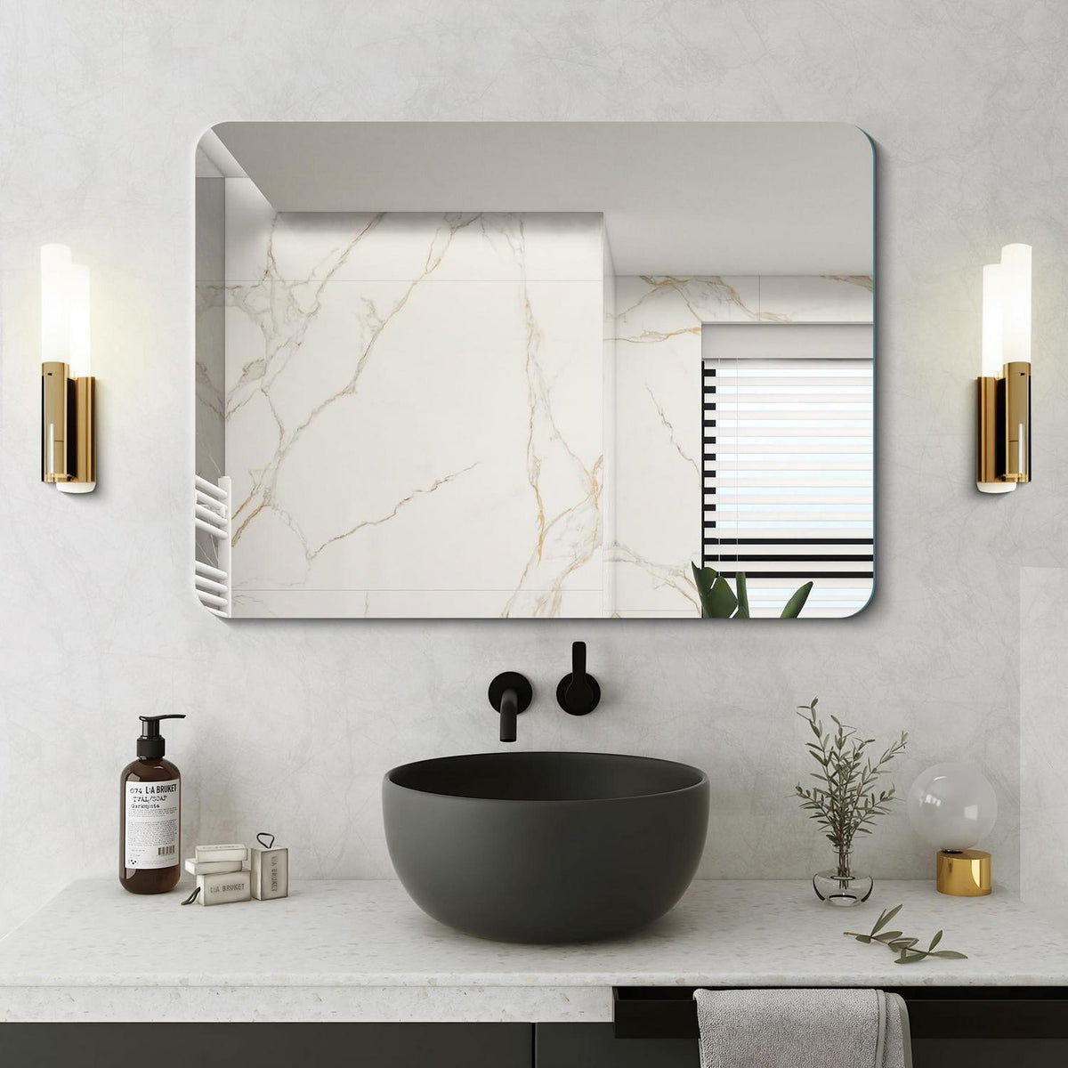 Rahmenloser Wandspiegel Rechteckig 75x100 cm – Modern & Sicher