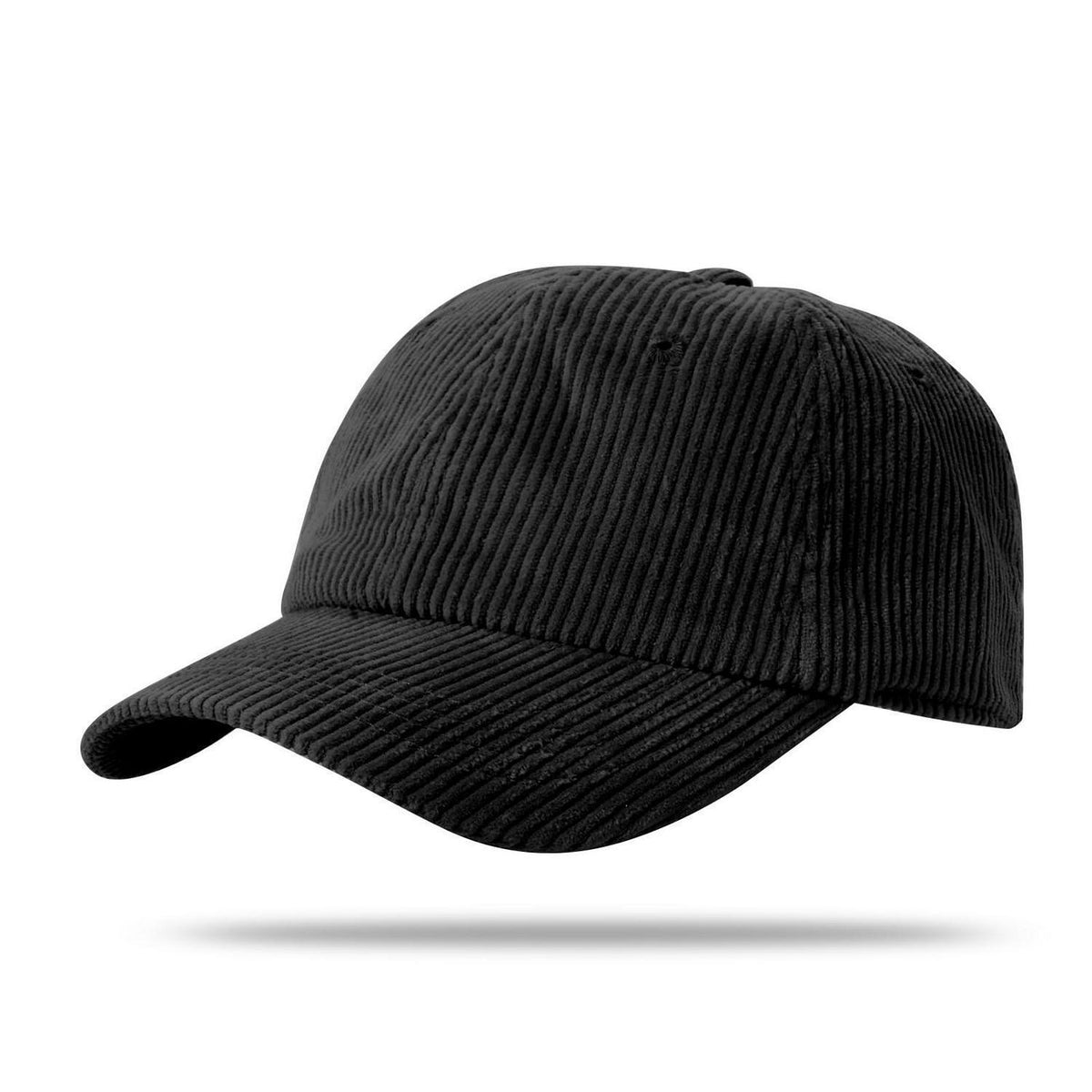 Cord Baseball Cap Damen Winter Verstellbar Warm Schwarz
