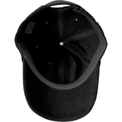 Cord Baseball Cap Damen Winter Verstellbar Warm Schwarz