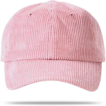 Cord Baseball Cap Damen Winter Verstellbar Rosa