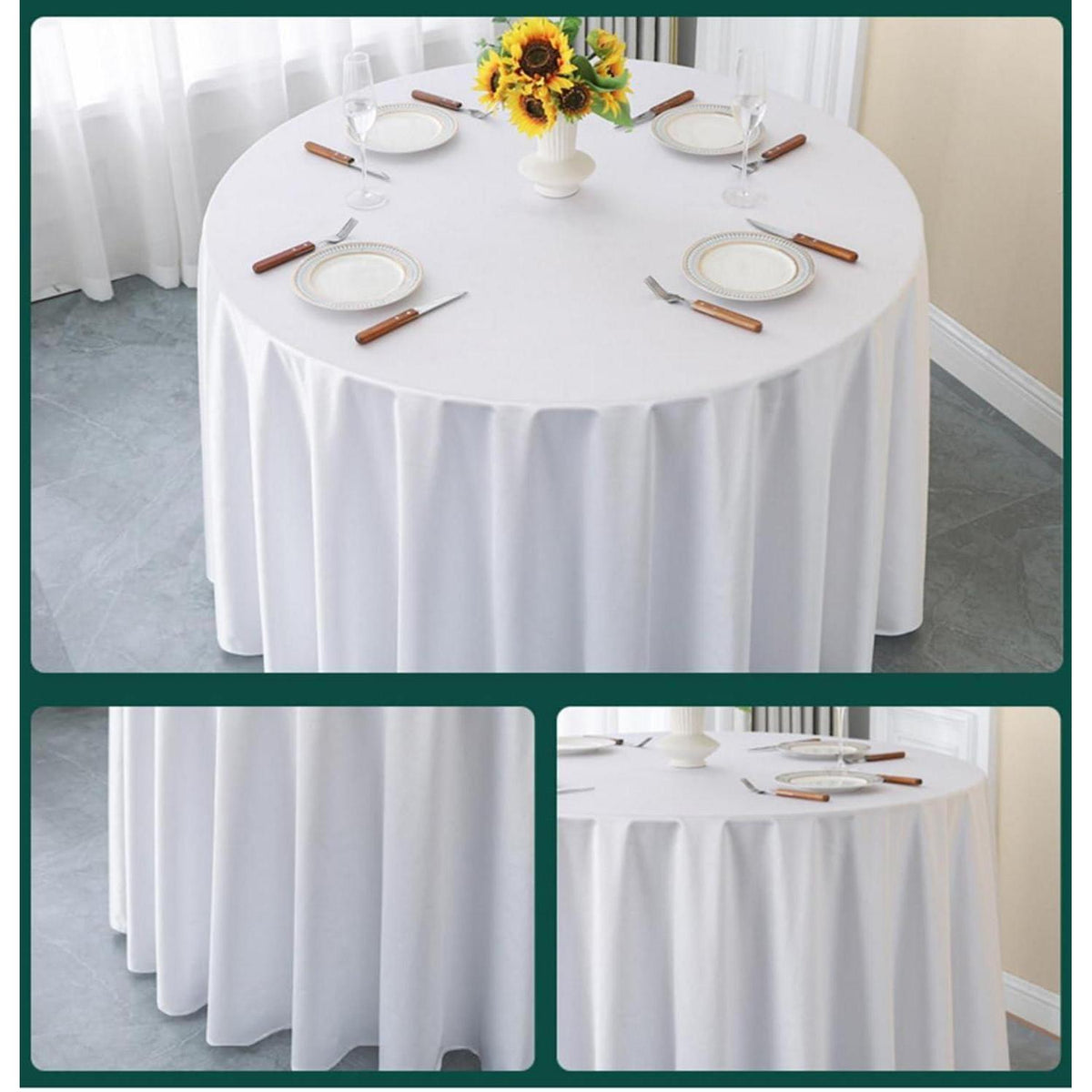 Runde Satin Tischdecke Dunkelviolett 340 cm – Elegant & Glänzend
