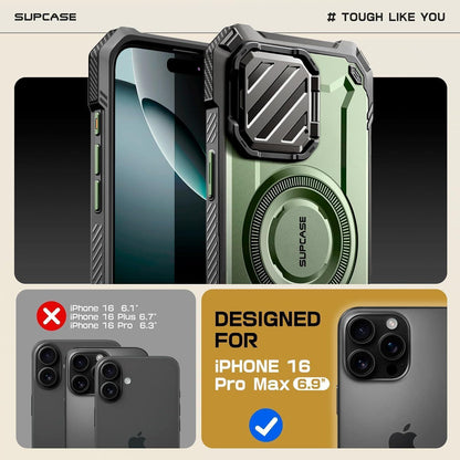 iPhone 16 Pro Max Hülle mit MagSafe & Kameraschutz (Grün)