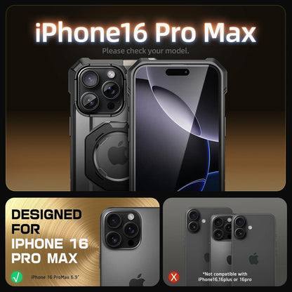 iPhone 16 Pro Max Hülle mit Ständer & MagSafe – Robust & Sicher