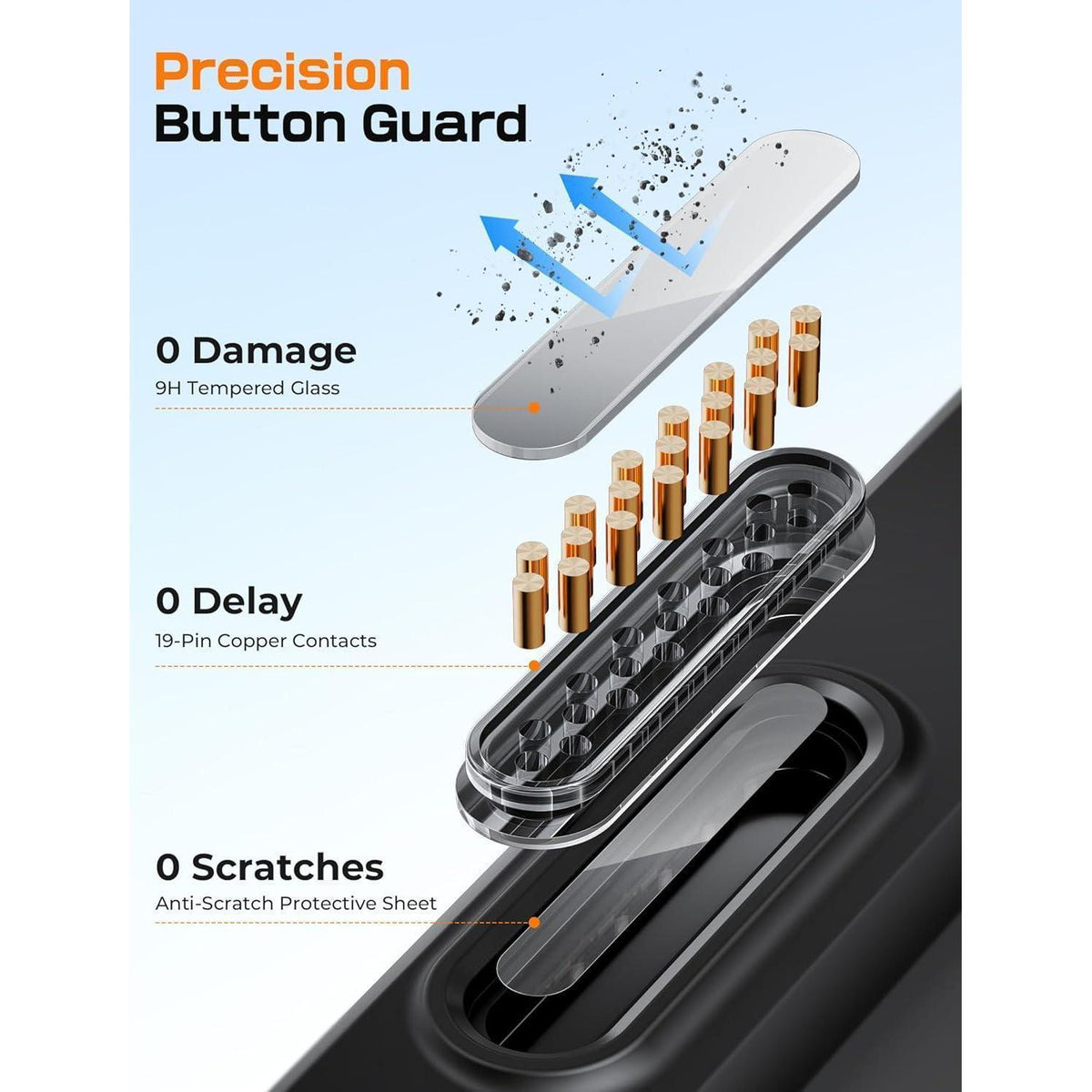 iPhone 16 Pro Max Hülle MagSafe Transparent Militärschutz Schwarz