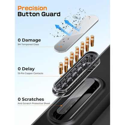 iPhone 16 Pro Max Hülle MagSafe Transparent Militärschutz Schwarz