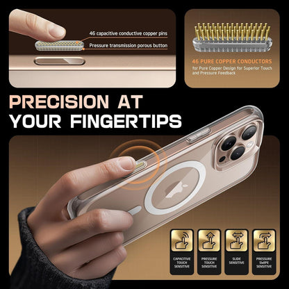 iPhone 16 Pro Max Hülle MagSafe Transparent Militärschutz