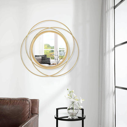 Runder Wandspiegel Gold – Moderne Deko für Wohnzimmer & Schlafzimmer
