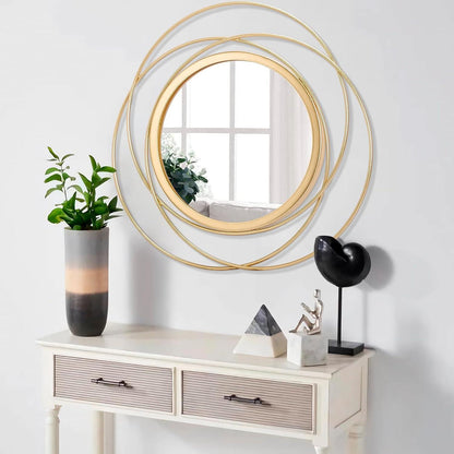 Runder Wandspiegel Gold – Moderne Deko für Wohnzimmer & Schlafzimmer