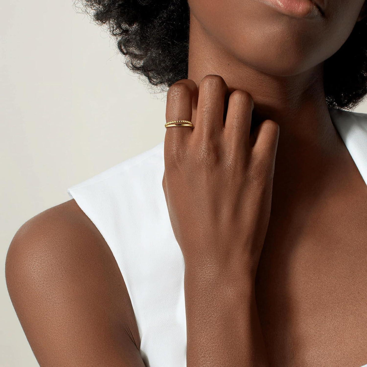 Verstellbarer Bandring 925 Silber, Gold, Roségold – Stapelring für Damen