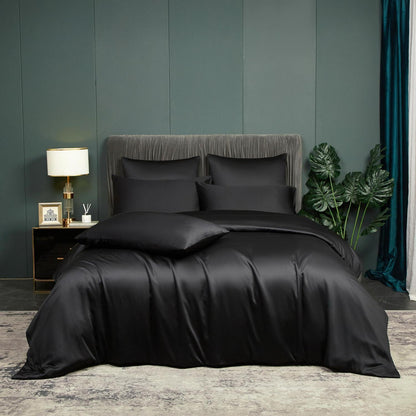Bambus Bettwäsche Set 135x200 Schwarz – Luxus & Atmungsaktiv