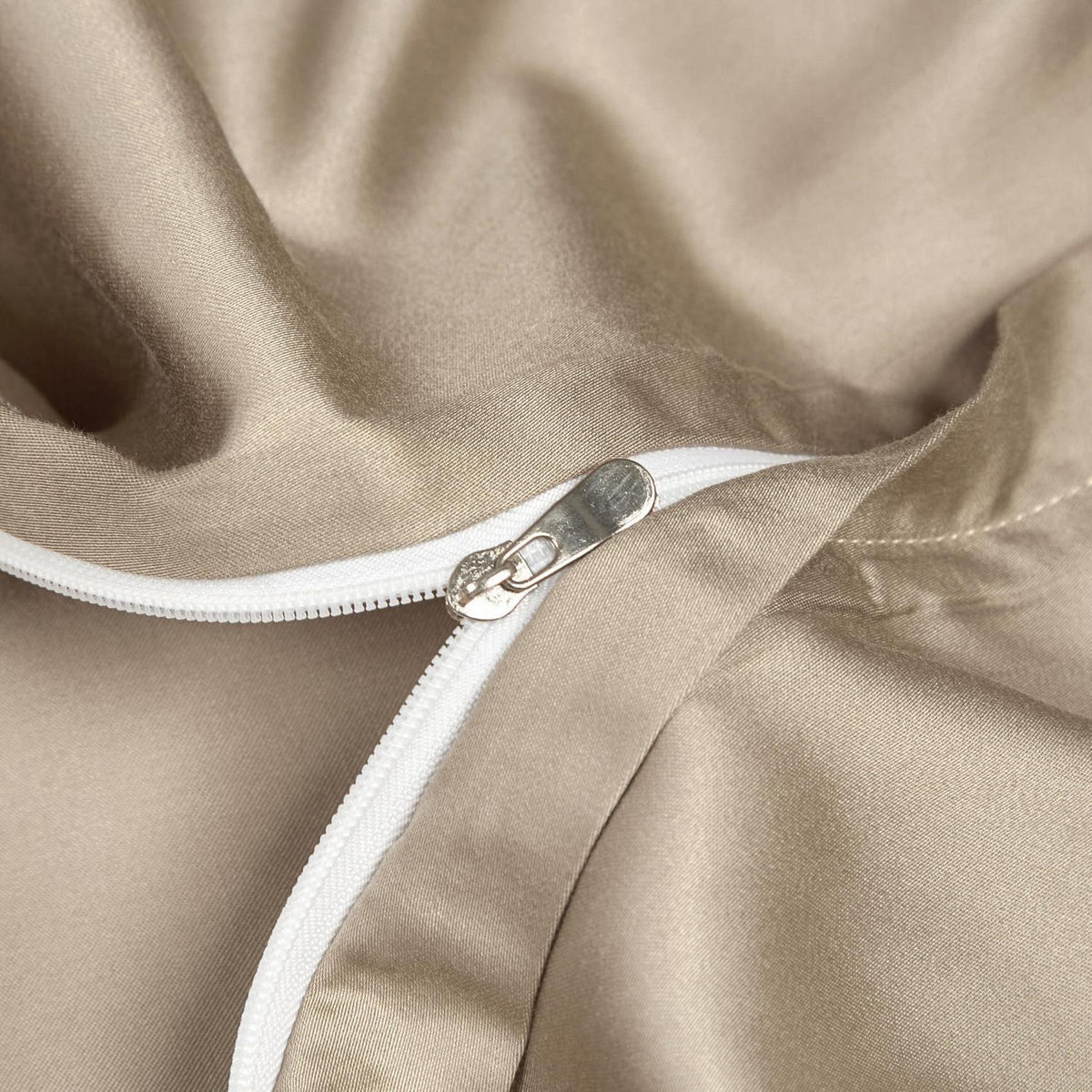 Bettwäsche-Set 200x200cm Braun Taupe Khaki Bambusfaser Kühlend