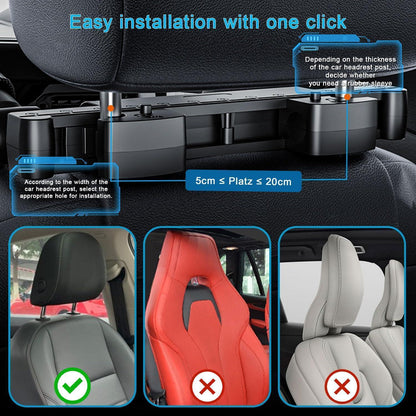 Auto Kopfstütze mit Memory-Schaum, einziehbar, für Kinder & Erwachsene