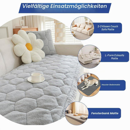 Dicker Sofaüberzug rutschfest – Hellgrau 90x210cm