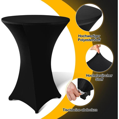 2er Set Stehtisch klappbar 80cm Outdoor mit Husse