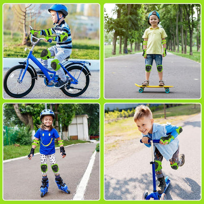 Kinder Inliner Schoner Set 6-teilig Grün