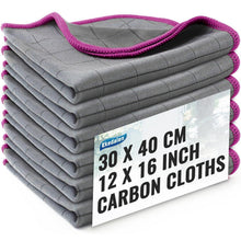 6x Fensterputztücher Carbon Mikrofaser Lila 40x30 cm