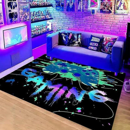 Gaming Teppich 100x150 cm – Rutschfest & Waschbar für Gamer Zimmer