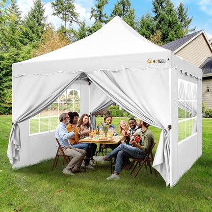 3x3m Faltpavillon wasserdicht mit Seitenwänden & Sandsäcken