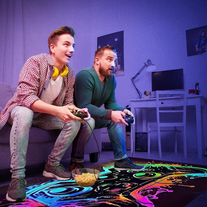 Gaming Teppich 100x150 cm - Rutschfest & Waschbar für Gamer Zimmer
