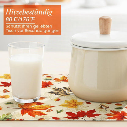 Platzset 4er Set Ahornblatt Herbst Tischsets