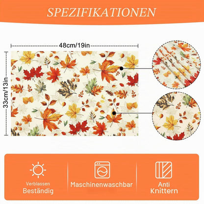 Platzset 4er Set Ahornblatt Herbst Tischsets
