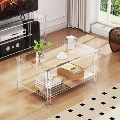 Acryl Couchtisch transparent 80x50x40 cm hochwertig modern
