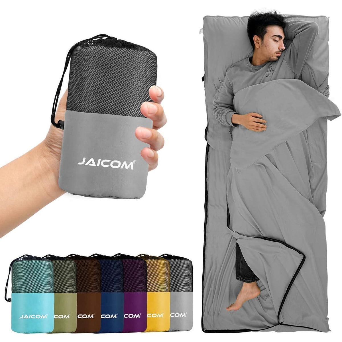 Ultraleichter Hüttenschlafsack 2in1 – Reise & Rucksacktour