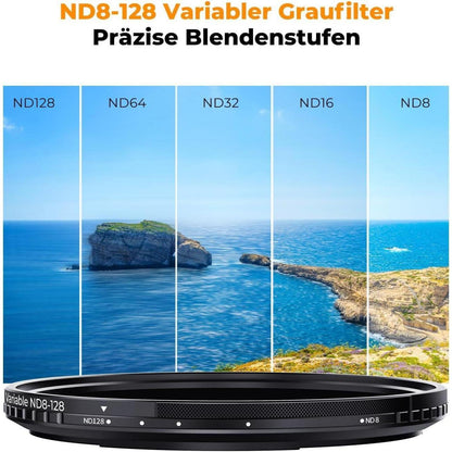 Magnetischer variabler Graufilter ND8-128 (3-7 Stop)
