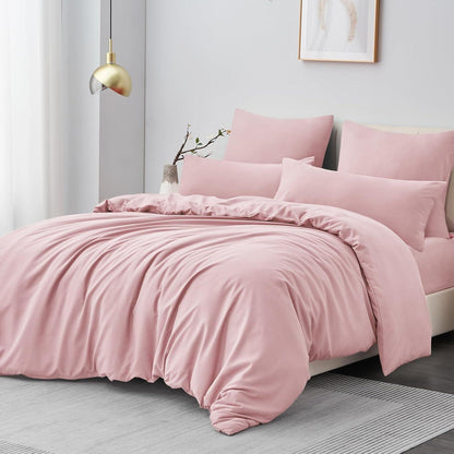 Bettwäsche-Set 220x240cm 3-teilig Mikrofaser Rosa