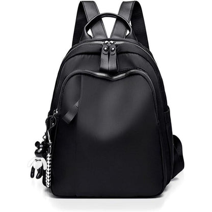 Damen Rucksack Klein Wasserdicht Nylon Reise Daypack Schwarz