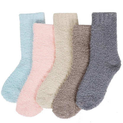 Kuschelsocken Damen 5 Paar Flauschig Warm Winter Haussocken