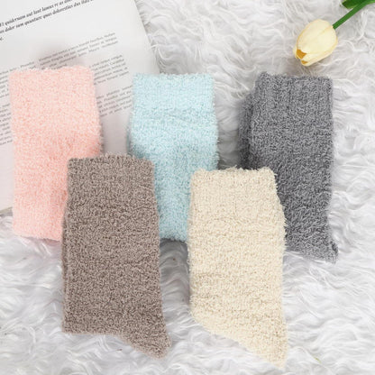 Kuschelsocken Damen 5 Paar Flauschig Warm Winter Haussocken