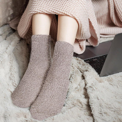 Kuschelsocken Damen 5 Paar Flauschig Warm Winter Haussocken