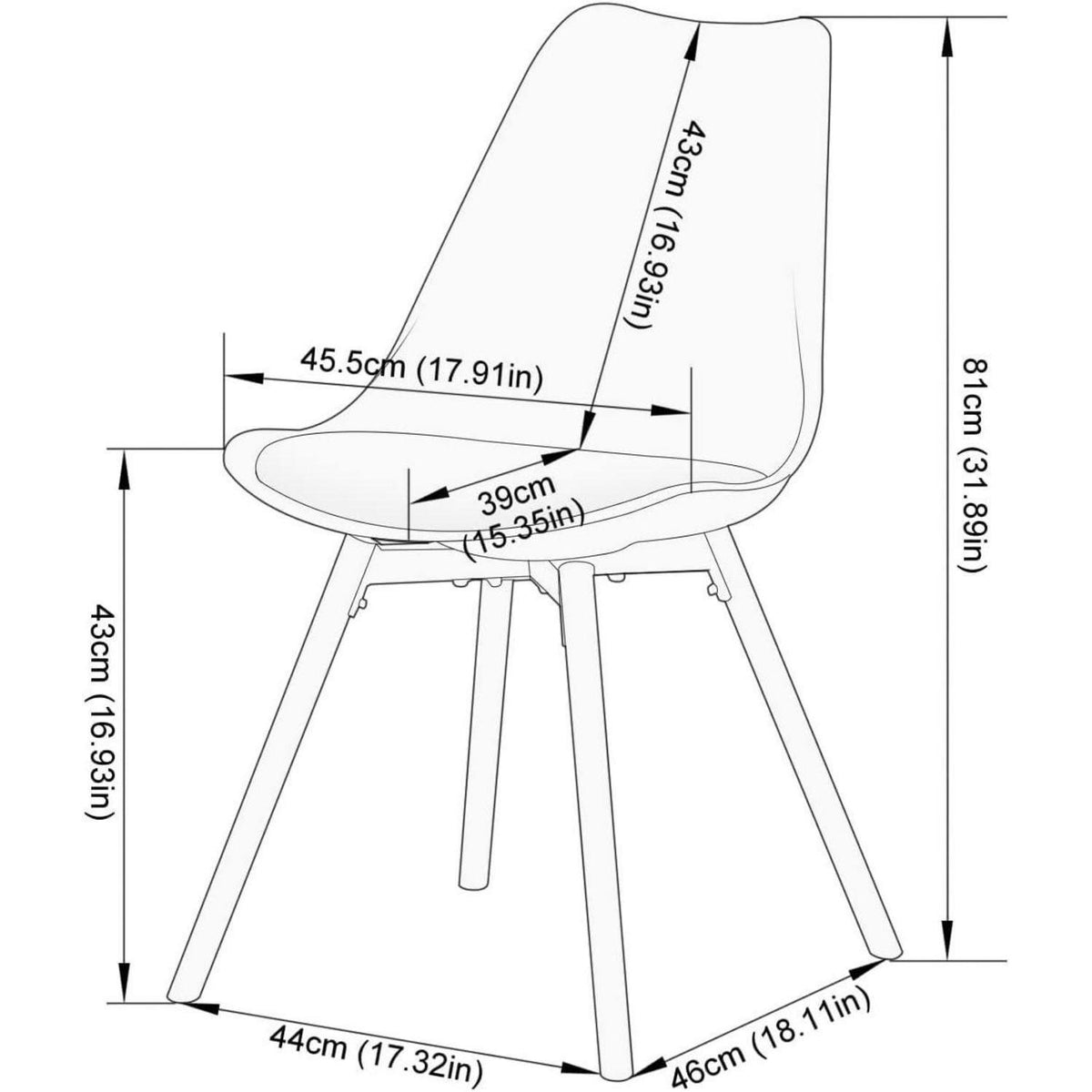 Runde Esszimmergruppe mit 4 modernen Stühlen Weiß