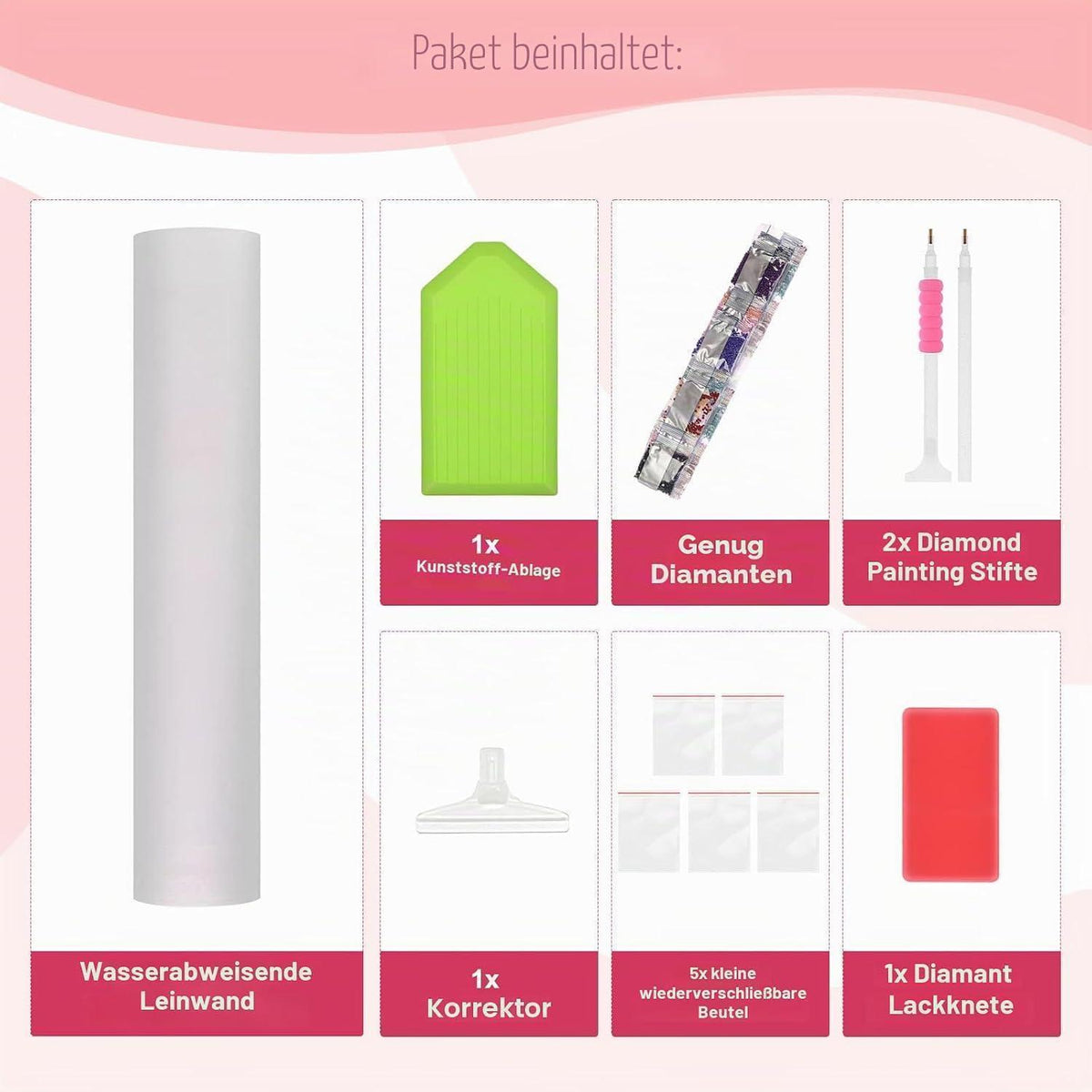 5D Diamant Painting Blumen Bild Set für Erwachsene & Kinder
