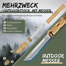 5-in-1 Survival Messer mit Tanto Klinge & Pfeife