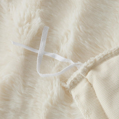 Plüsch Bettwäsche 135x200 - Warm & Kuschelig Creme Weiß
