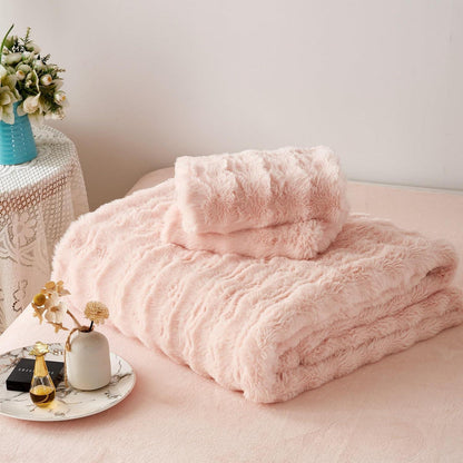 Plüsch Bettwäsche 135x200 Rosa – Winterwarm & Kuschelig