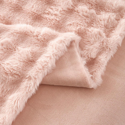 Plüsch Bettwäsche Set Rosa 200x220 cm - Winterwarm & Kuschelig